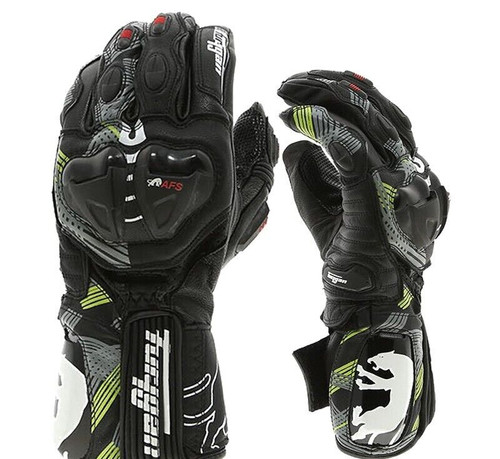 Gants moto cuir - de,