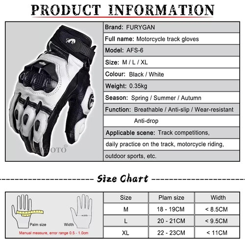 Furygan gants moto cuir - moto, en